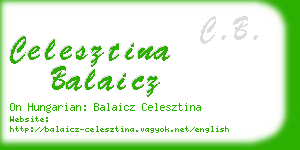 celesztina balaicz business card